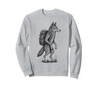 Hiking Coyote Backpacking Funny Forest Wilderness Animal Sweatshirt