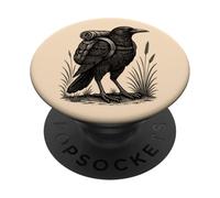 Hiking Crow Backpacking Animal Nature Bird Lover PopSockets Adhesive PopGrip
