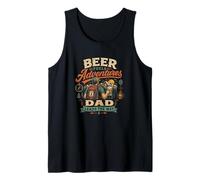 Hiking Dad Beer Drinking, Funny Retro 70s Vintage Graphic Tank Top