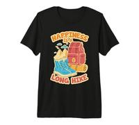 Hiking Day Happiness is A Long Hike Premium T-Shirt