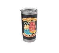 Hiking Day Happiness is A Long Hike Stainless Steel Insulated Tumbler
