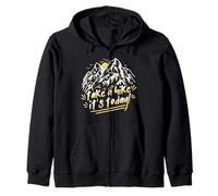 Hiking Day Take A Hike Its Today Zip Hoodie