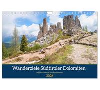 Hiking destinations in the South Tyrolean Dolomites - Val Badia and Buchenstein region UK-Version (Wall Calendar 2026 DIN A4 Landscape), CALVENDO 12 Month Wall Calendar