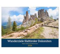 Hiking destinations in the South Tyrolean Dolomites - Val Badia and Buchenstein region UK-Version (Wall Calendar 2026 DIN A3 Landscape), CALVENDO 12 Month Wall Calendar