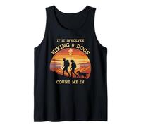 Hiking Dogs Count Me in Outdoor Adventure Sunset Trails Tank Top