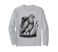 Hiking Dove Backpacking Adventure Nature Animal Pigeon Lover Long Sleeve T-Shirt