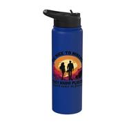 Hiking Funny Vintage Be Nice to Hikers They Know Places Stainless Steel Insulated Water Bottle