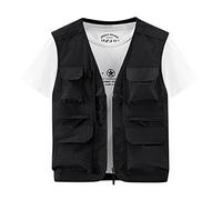 Hiking Gilet Men Quick Drying Thin Breathable Running Sports Vest with Pockets Lightweight Camping Waistcoat Softshell Sleeveless Jacket Working Fishing Hunting Hiking Gilet