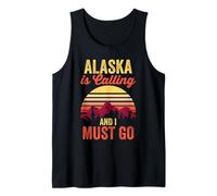 Hiking Hiker Camper Traveler Alaska is Calling and I Must Go Tank Top