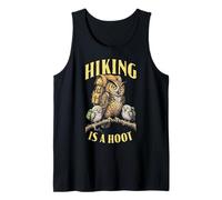 Hiking is A Hoot Owl Mom Dad Kids Funny Hiker Camping Tank Top