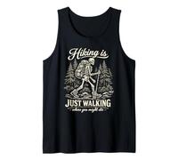 Hiking is Just Walking Where You Might Die Hikers Retro Tank Top