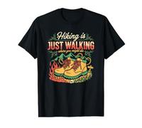 Hiking is just Walking Where You Might die Vintage Hiker Value Graphic T-Shirt