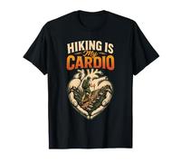 Hiking is My Cardio Hiker Fitness Trail Workout Gift Retro T-Shirt