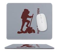 Hiking Is My Life Mouse Pad Waterproof Ultra-Thin Non-Slip Rubber Base Square Mouse Mat Gaming Mousepad 9.8"x11.8"