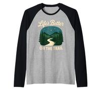 Hiking is My Therapy Funny Outdoor Nature Trail Mountain Raglan Baseball Tee