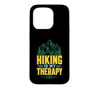 Hiking Is My Therapy Mountain Hiker Nature Trail Case for iPhone 15 Pro