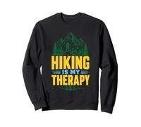 Hiking Is My Therapy Mountain Hiker Nature Trail Sweatshirt