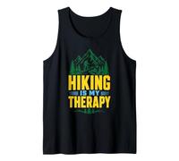 Hiking is My Therapy Mountain Hiker Nature Trail Tank Top