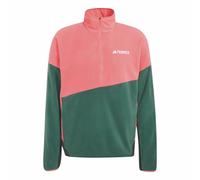 adidas Men's Terrex Multi Climawarm Fleece Anorak Sweatshirt, Pure Turbo/collegiate green, L