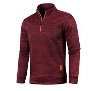 Hiking Jacket For Men - Quick Drying Zip Collar Fleece Sweater Solid Zipper Neck Sweater Long Sleeve Warm And Breathable Fashion Top Soft & Smooth Pullover For Spring Summer Travelling Walking