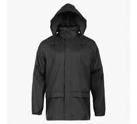 Highlander Mens Waterproof Stormguard Lightweight Rain Jacket - Foldaway Hood, Wind Breaker Rain Coat - Perfect for Outdoor, Travel, and Camping