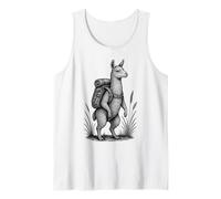 Hiking Llama Backpacking Adventure Wildlife Animal Lover Tank Top