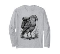 Hiking Lovebird Backpacking Nature Wildlife Bird Lover Long Sleeve T-Shirt