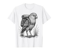 Hiking Lovebird Backpacking Nature Wildlife Bird Lover T-Shirt