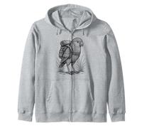 Hiking Lovebird Backpacking Nature Wildlife Bird Lover Zip Hoodie