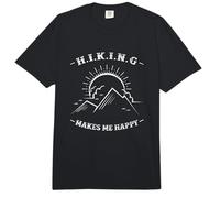 Hiking Makes Me Happy Hiker Outdoor Mountains Trekking Alps Comfort Colors Adult Heavyweight T-Shirt