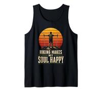 Hiking Makes My Soul Happy Hiker Nature Lover Gift Retro Tank Top