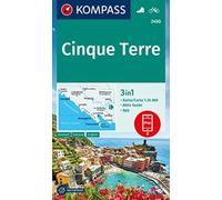 Hiking map 2450 Cinque Terre 1:35,000 : 3-in-1 hiking map, with activity guide including map for offline use in the KOMPASS app 2450