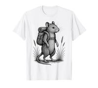 Hiking Mouse Backpacking Cottagecore Wildlife Nature T-Shirt