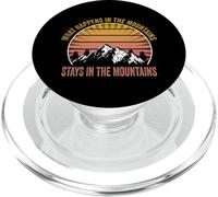 Hiking Outdoor apparel what happens in the Mountains, stay PopSockets PopGrip for MagSafe