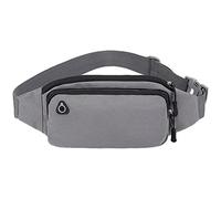 Hiking Packs - Leisure Waist Bag, Jogging Fanny Pack for Running - Waist Bag Fanny Pack for Men & Women Hip Pum Bag with Adjustable Strap for Outdoors Training Travel, Grey (Black Zipper), see