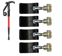Hiking Pole Clamp Set - Foot Pole Buckle, Lock Handle Aluminum | Nut Screw Buckle Clip, Heavy Duty Hiking Accessory for Outdoor Camping