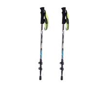 hiking pole Straight Grip Handle Alpenstocks Outdoor Hiking Mountain-climbing(Blue white 1 pair)