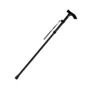 hiking pole Trekking Poles Telescopic Fold Crutches Hiking Crutch Elderly Metal Cane Outdoor(Black)