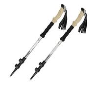 hiking pole Trekking Poles Walking Sticks Telescopic Ultralight Premium Adjustable Lock Hiking Cane(2PCS Silver)