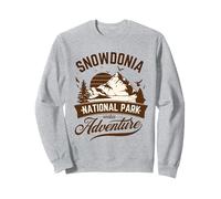 Hiking Retro Snowdonia National Park Parc Cenedlaethol Eryri Sweatshirt