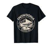 Hiking Retro Snowdonia National Park Parc Cenedlaethol Eryri T-Shirt