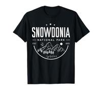 Hiking Retro Snowdonia National Park Parc Cenedlaethol Eryri T-Shirt