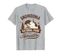 Hiking Retro Snowdonia National Park Parc Cenedlaethol Eryri T-Shirt