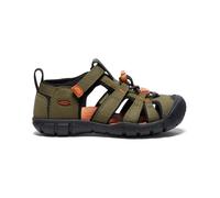 KEEN SEACAMP II CNX Y-ENSIGN BLUE/CAMELLIA RO 1010099 Unisex Children's Sandals, Dark Olive Gold Flame, 3 UK