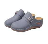 Hiking Sandals Women Closed Toe Low Heel Wedge Sandals For Women Chafing-Free Ultra-Soft Sliders Pressure-Relieving Flexible Sole Sliders Diabetic Friendly Slides Vacation Casual Shoes