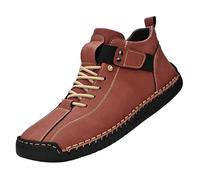 Hiking Shoes, Loafers, Non-Slip, Lightweight Sports Shoes, Invisible Height Increased Trainers, Soft Sole, Comfortable Fabric Shoes, Trainers, Outdoor Classic Slip-On Shoes, red, 12.5 UK