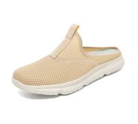 Hiking Shoes Mens Fashion Wide Fit Trainers Cushioned Footbed Trainers Soft Sole Sneakers Sports & Outdoor Sneakers Waterproof Walking Shoes for Walking Rock Climbing Trail Running Beige