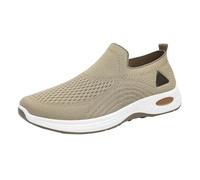 Hiking Shoes, Trekking Shoes with Risers, Ergonomic Lightweight Sports Shoes, Invisible Height Increased, Non-Slip Suit Shoes, Non-Slip Fabric Shoes, Breathable Walking Shoes, khaki, 9.5 UK