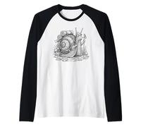 Hiking Snail Backpacking Animals Funny Cottagecore Trek Raglan Baseball Tee