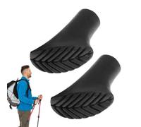 Hiking Stick Rubber Feet - Soft Anti Slip, Pole Protectors, Outdoor Walking Staff Ends, Elastic Shock Absorbing Foot Pads, Adventure Gear Replacement Accessories | Suitable Trail Mountain Forest Road